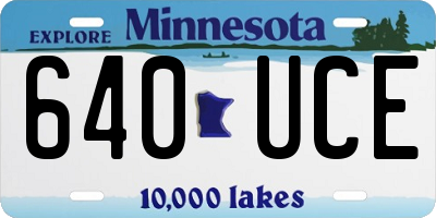 MN license plate 640UCE