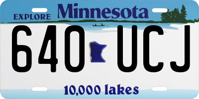 MN license plate 640UCJ