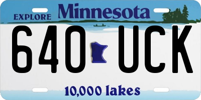 MN license plate 640UCK