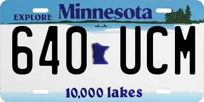 MN license plate 640UCM