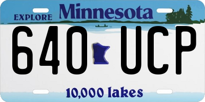 MN license plate 640UCP