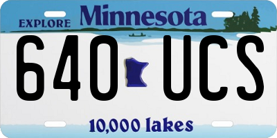 MN license plate 640UCS