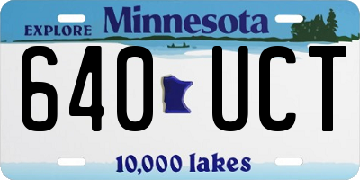 MN license plate 640UCT