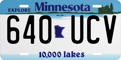 MN license plate 640UCV