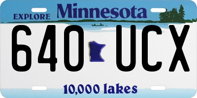 MN license plate 640UCX