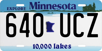 MN license plate 640UCZ