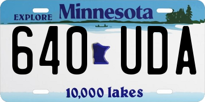 MN license plate 640UDA