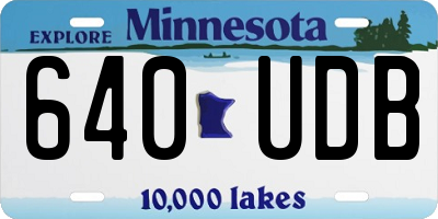 MN license plate 640UDB
