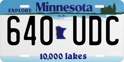 MN license plate 640UDC
