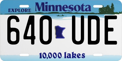 MN license plate 640UDE