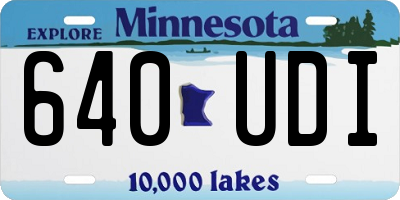 MN license plate 640UDI