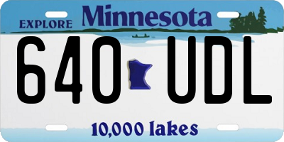 MN license plate 640UDL