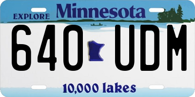 MN license plate 640UDM
