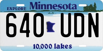 MN license plate 640UDN
