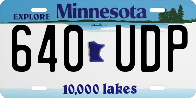 MN license plate 640UDP