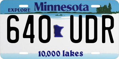 MN license plate 640UDR