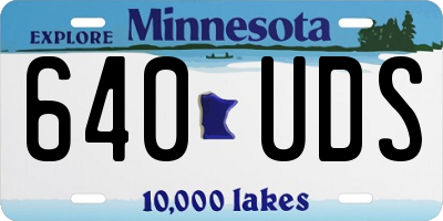 MN license plate 640UDS