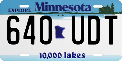 MN license plate 640UDT