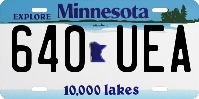 MN license plate 640UEA
