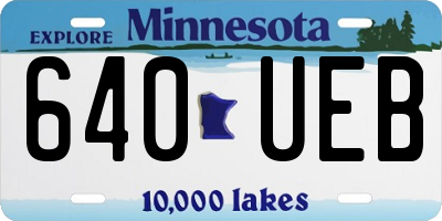 MN license plate 640UEB