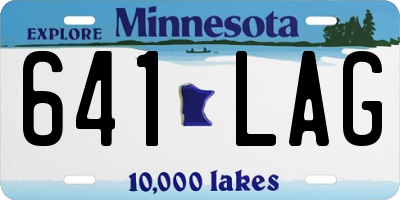 MN license plate 641LAG