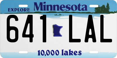 MN license plate 641LAL