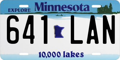 MN license plate 641LAN