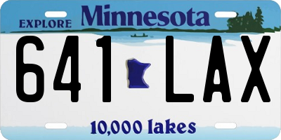 MN license plate 641LAX