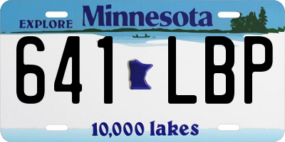 MN license plate 641LBP