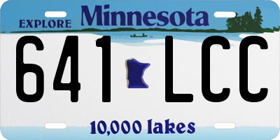 MN license plate 641LCC