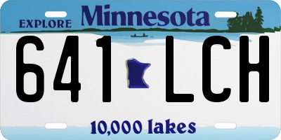 MN license plate 641LCH