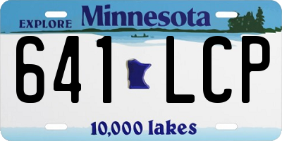 MN license plate 641LCP