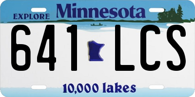 MN license plate 641LCS