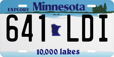 MN license plate 641LDI