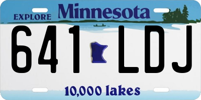 MN license plate 641LDJ