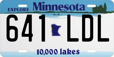 MN license plate 641LDL