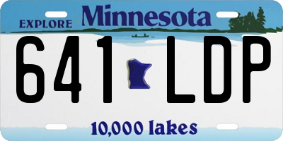 MN license plate 641LDP