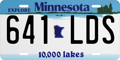 MN license plate 641LDS
