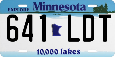 MN license plate 641LDT