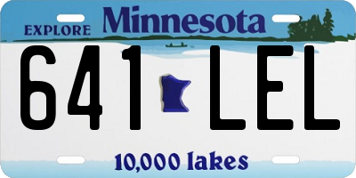 MN license plate 641LEL
