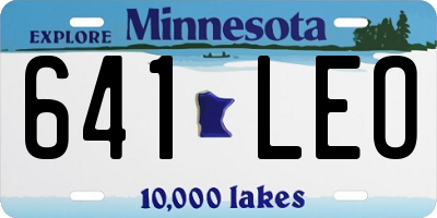 MN license plate 641LEO
