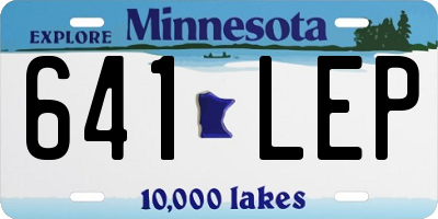 MN license plate 641LEP
