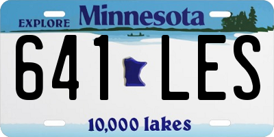 MN license plate 641LES