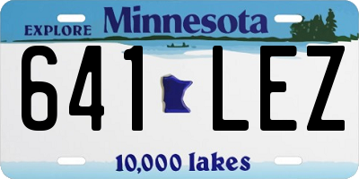 MN license plate 641LEZ