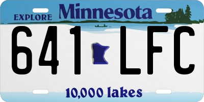 MN license plate 641LFC