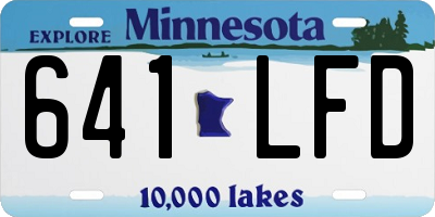 MN license plate 641LFD