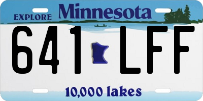 MN license plate 641LFF