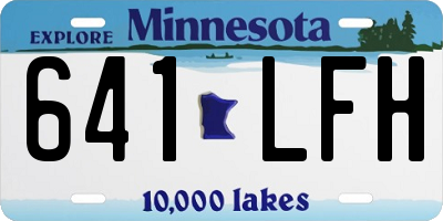 MN license plate 641LFH