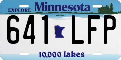 MN license plate 641LFP