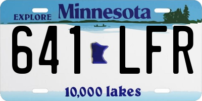 MN license plate 641LFR